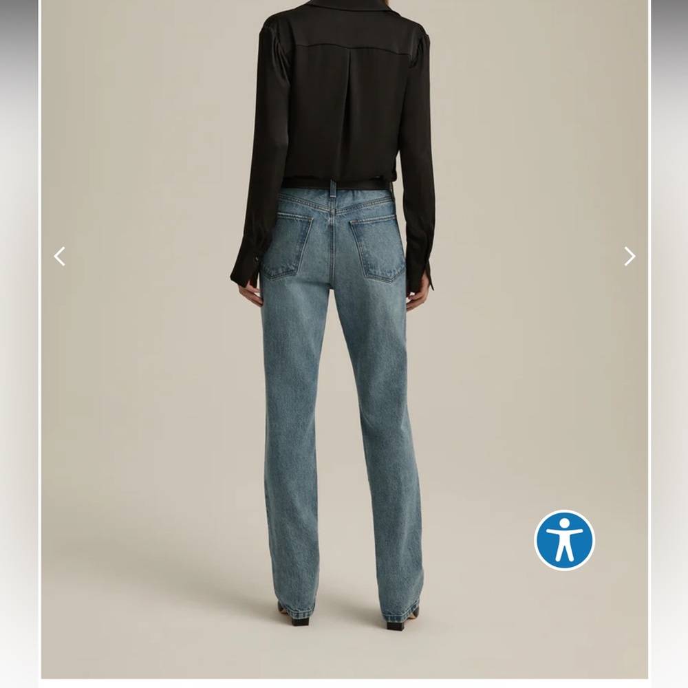 BRAND NEW THE MIKAELA LOW SLUNG LONG SLIM STRAIGHT FAVORITE DAUGHTER JEANS - Picture 3 of 5